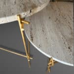 ensemble tables travertin, angelo n°01