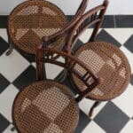 3 chaises bistrot bois fischel, fin xixe deb xxe siècle