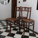 3 chaises bistrot bois fischel, fin xixe deb xxe siècle