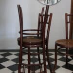 3 chaises bistrot bois fischel, fin xixe deb xxe siècle