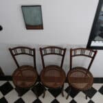 3 chaises bistrot bois fischel, fin xixe deb xxe siècle