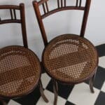 3 chaises bistrot bois fischel, fin xixe deb xxe siècle