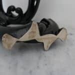 paire bougeoirs art déco céramique noire, barnabé n°02