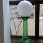 lampe upcyclée opaline, lucie n°12
