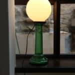 lampe upcyclée opaline, lucie n°12