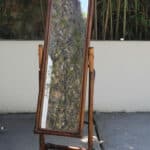 miroir psyché rotin, style riviera bohème, années 60 70, miranda