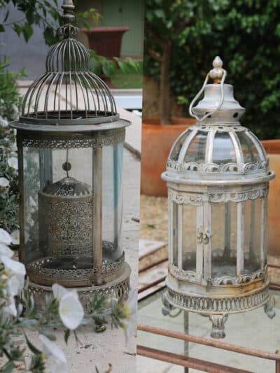 esther, les lanternes métal patiné shabby chic