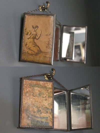 maxence, le miroir triptyque de barbier ancien