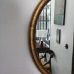 marius, le miroir ovale bois doré médaillon