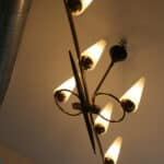 léon, le lustre 6 feux mid century