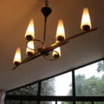 léon, le lustre 6 feux mid century
