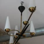 léon, le lustre 6 feux mid century