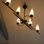léon, le lustre 6 feux mid century