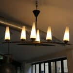 léon, le lustre 6 feux mid century