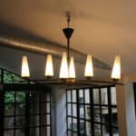 léon, le lustre 6 feux mid century