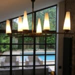 léon, le lustre 6 feux mid century