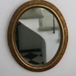 marius, le miroir ovale bois doré décoratif