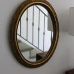 marius, le miroir ovale bois doré décoratif