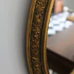marius, le miroir ovale bois doré décoratif