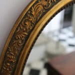marius, le miroir ovale bois doré décoratif