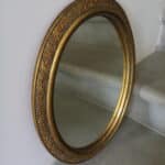 marius, le miroir ovale bois doré décoratif